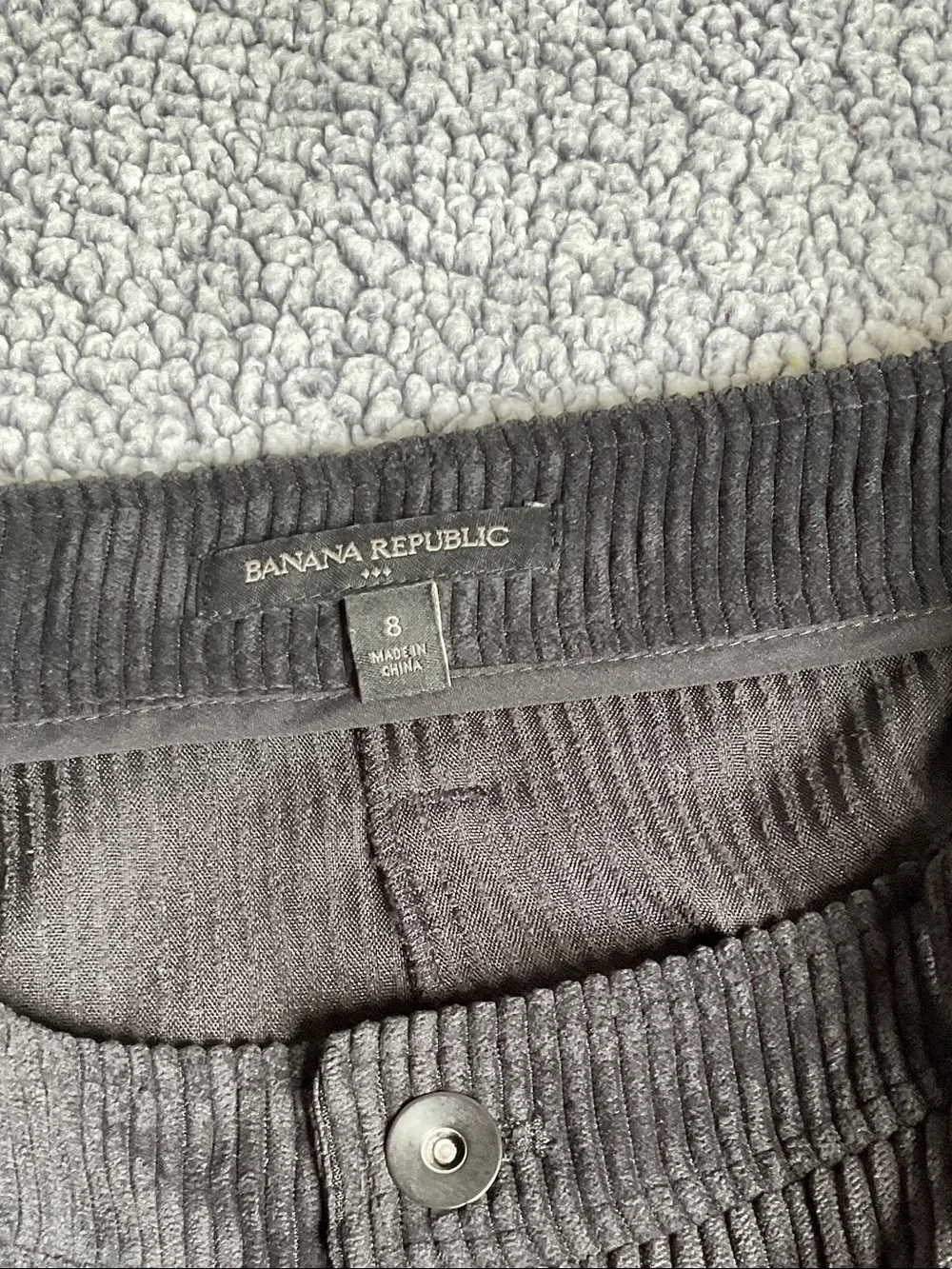 Banana Republic black corduroy